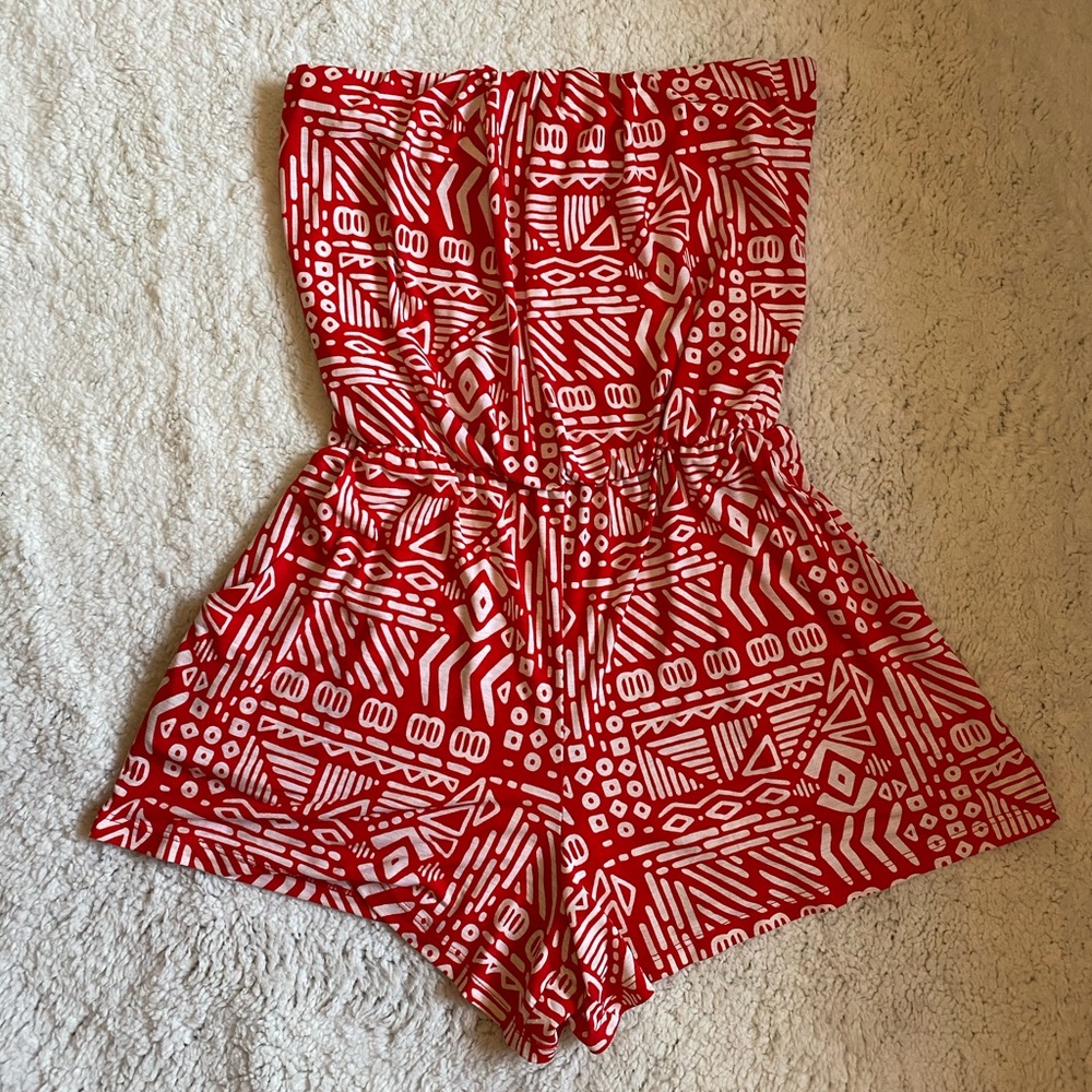 Red/white summer rumper